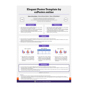 EZP01TH Elegant A0 Portrait PowerPoint Poster Template FPCSW0R0M1-LH2